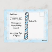 逆さ雪だるまのクリスマスを楽しんで ポストカード (裏面)
