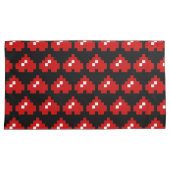 逆さ8ビットピクセルハート 枕カバー (正面右)