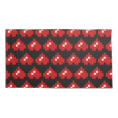 逆さ8ビットピクセルハート 枕カバー (裏面-左)