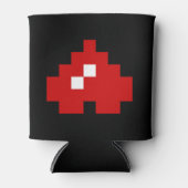 逆さ8ビットピクセルハート 缶クーラー (正面)