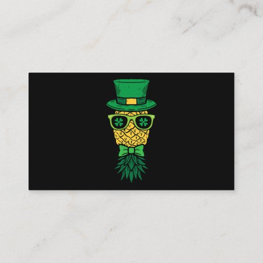 逆さPineapple LeprechaunSt patricks dayM 名刺 (裏面)