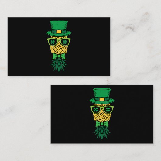 逆さPineapple LeprechaunSt patricks dayM 名刺 (正面/裏面)