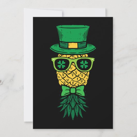 逆さPineapple LeprechaunSt patricks dayM 招待状 (正面)