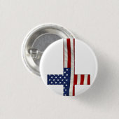 逆にされた十字アメリカ 缶バッジ (正面&裏面)