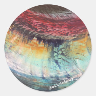 逆にされた虹のステッカー ラウンドシール