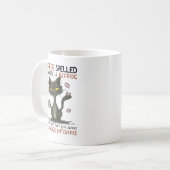 逆にスペルされたコーヒーはEEFFOC Cat Drink Co コーヒーマグカップ (正面左)