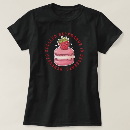 逆に強調されたスペルはデザートである Tシャツ (デザイン正面)