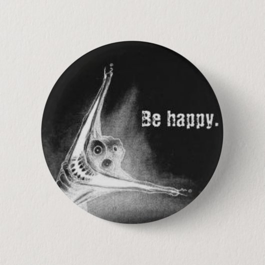 逆のGrinsen 缶バッジ (正面)