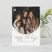 逆アーチトレンディーハッピーホリデーズフォト シーズンカード (スタンド正面)
