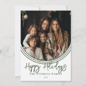 逆アーチトレンディーハッピーホリデーズフォト シーズンカード (正面)