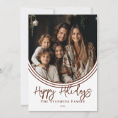 逆アーチトレンディーハッピーホリデーズフォト シーズンカード (正面)