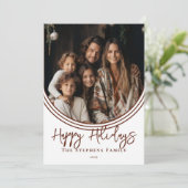 逆アーチトレンディーハッピーホリデーズフォト シーズンカード (スタンド正面)