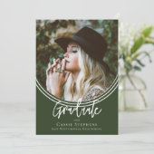 逆アーチトレンディー台本大学院写真グリーン 招待状 (スタンド正面)