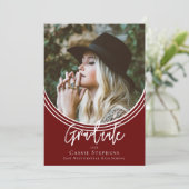 逆アーチトレンディー台本大学院写真マルーン 招待状 (スタンド正面)