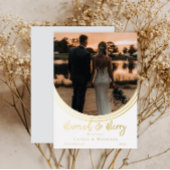 逆アーチ写真 ウェディング 結婚して楽しく 箔シーズンカード