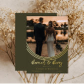 逆アーチ結婚写真結婚したとメリー 箔シーズンカード