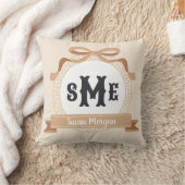 逆ギリシャ鍵飾りタンボアモノグラム クッション (ブランケット)