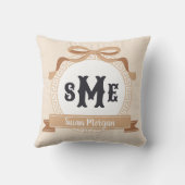 逆ギリシャ鍵飾りタンボアモノグラム クッション (裏面)