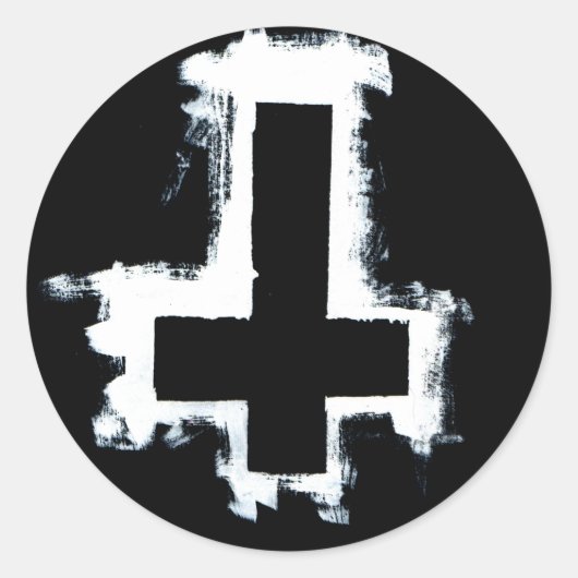 逆クロスステッカー、6枚。 ラウンドシール (正面)