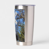 逆クロスバックの踏切 保温保冷タンブラー (左面)