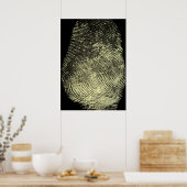 逆ループ指紋 ポスター (キッチン)