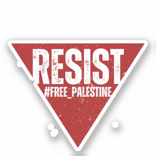 逆三角形の抵抗を持つ単語に抵抗 シール (正面)