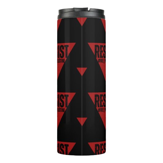 逆三角形の抵抗を持つ単語に抵抗 タンブラー (裏面)