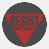 逆三角形の抵抗を持つ単語に抵抗 ラウンドシール (正面)