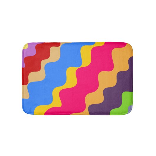 逆傾斜の波状パターン バスマット (正面)