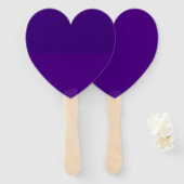 逆割りテクスチャ紫ハートファン(カスタム) ハンドファン (正面&裏面)