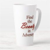 逆境のマグカップで美しいを見感動的つける カフェラテマグ (右アングル)