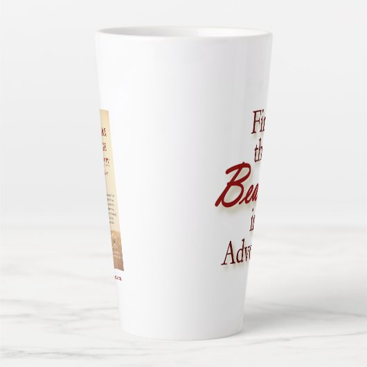 逆境のマグカップで美しいを見感動的つける カフェラテマグ (正面)