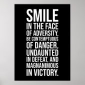 逆境の顔におけるスマイル- やる気を起こさせる ポスター (正面)