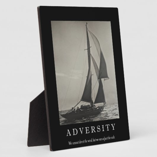 逆境やる気を起こさせる引用文 フォトプラーク (側面)