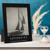 逆境やる気を起こさせる引用文 フォトプラーク (側面)