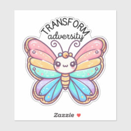 逆境を変える蝶 シール