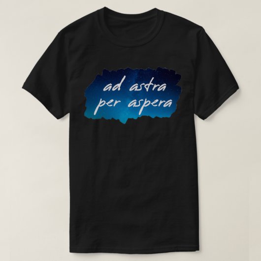 逆境を通じてアスペルミスにアストラを加える Tシャツ (デザイン正面)