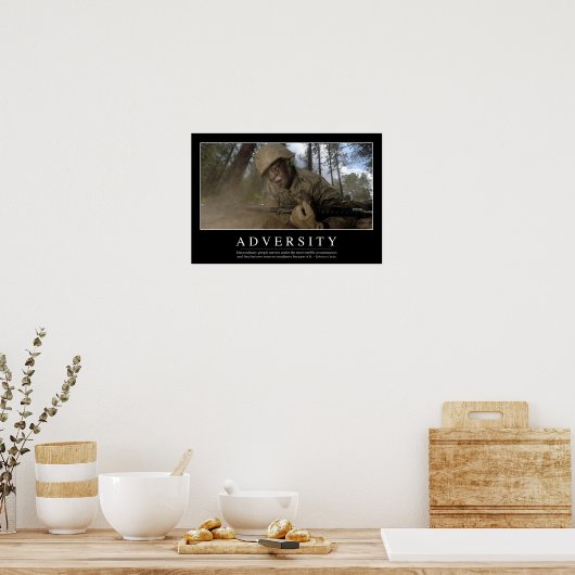 逆境:感動的引用文 ポスター (キッチン)