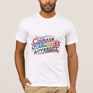 逆境Tシャツ感動的に勇気が勝つ Tシャツ