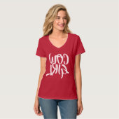 逆女性のカーボーイシャツ Tシャツ (正面フル)