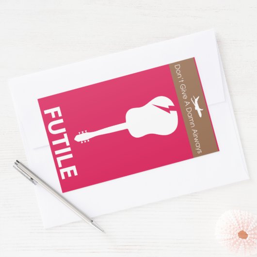 逆心理学の壊れやすいシール 長方形シール (封筒)