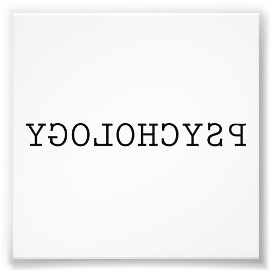 逆心理学 フォトプリント            (正面)