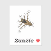 逆泳性ベクトルイラストレーション シール (シート)