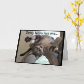 逆熱狂する猫 カード (黄色い花)