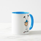 逆立ちのマグをしている棒の姿の女の子 マグカップ (正面右)