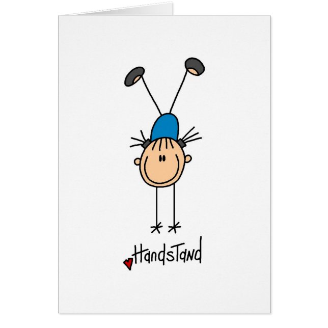 逆立ちをしている体育専門家 (正面)