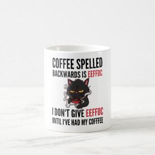 逆綴りのコーヒーはeeffoc -cat コーヒーマグカップ