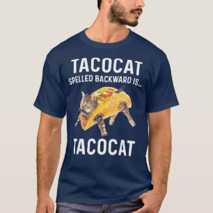 逆綴りのタコカットはタコカットラブキャット Tシャツ