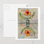 逆花水色はがき ポストカード (正面/裏面)