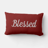 逆賛美付きオレンジ色の格子状腰枕 ランバークッション (裏面)